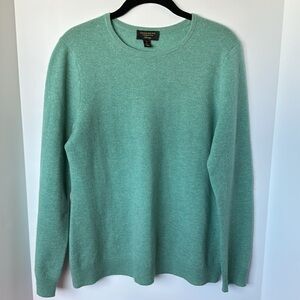 Charter Club Green Crew Neck Cashmere Sweater
